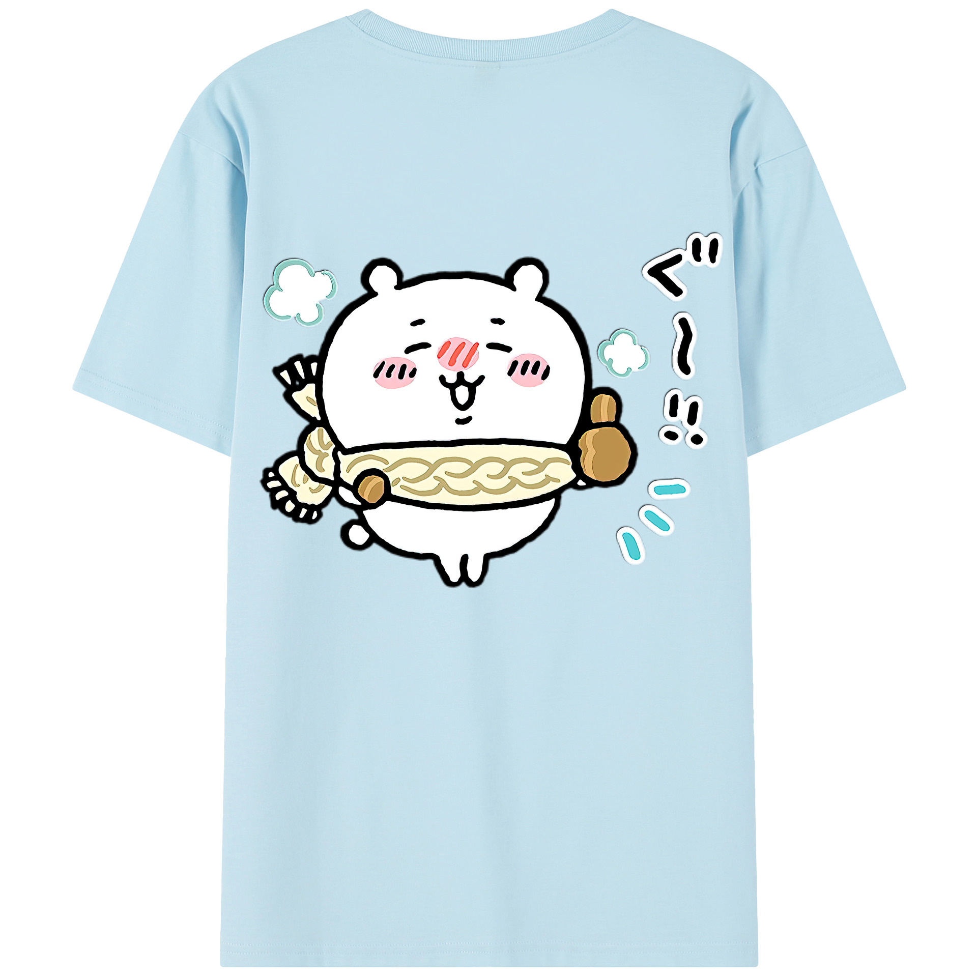 （画像用） ちいかわ ちいかわ Chii-kawa chiikawa 綿100％半袖Tシャツ（背面プリント）